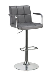 Coaster Palomar Adjustable Height Bar Stool Grey and Chrome Model 121096